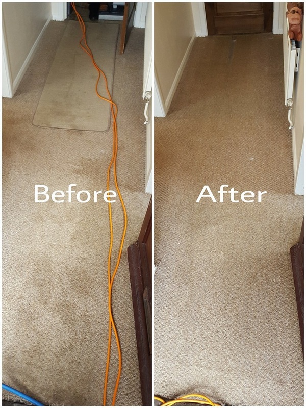 before and after carpet clean in Lincoln